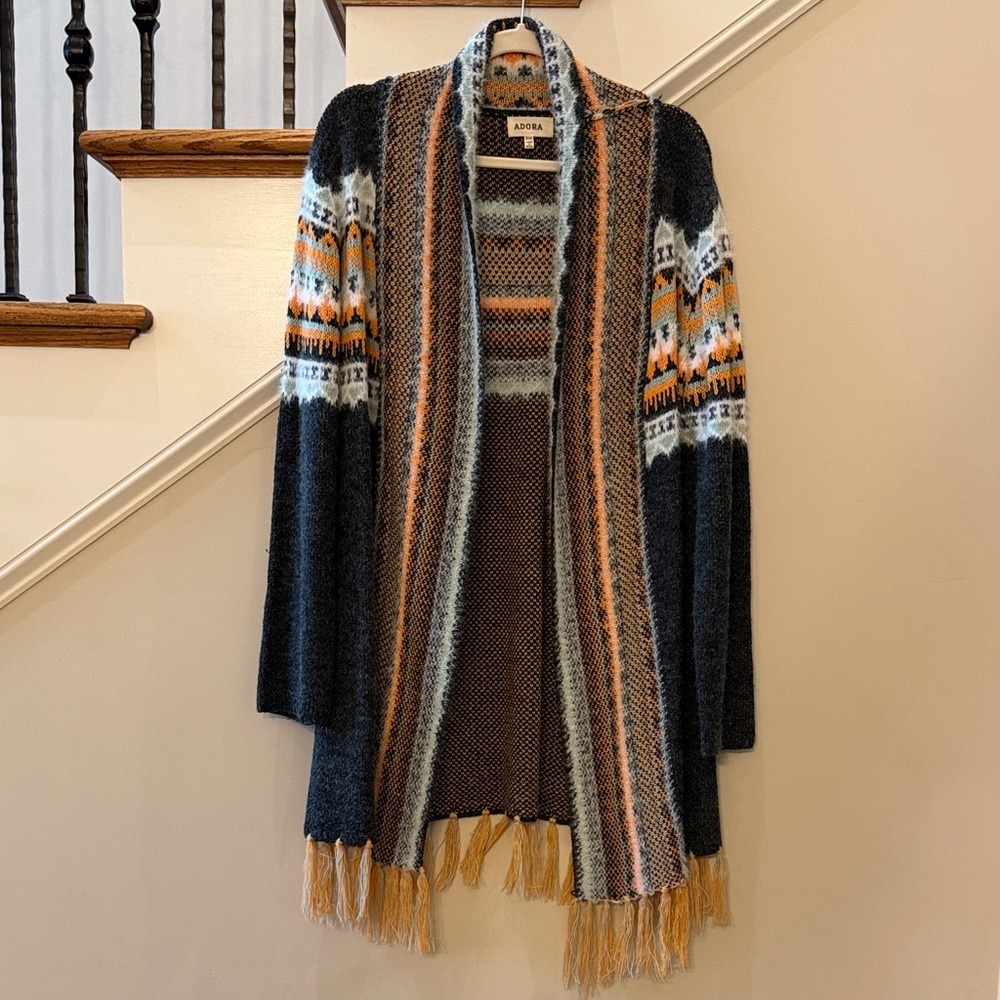 Adora Aztec Fringe Cardigan | Size S - Picture 2 of 9